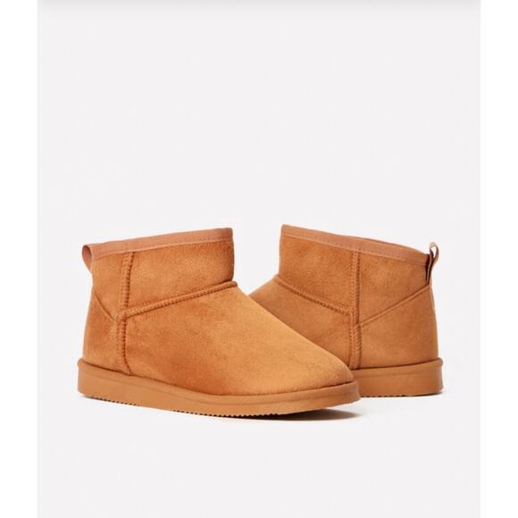 FabKids Brown Faux Suede Pull-On Booties - Toddler Size 6 - Picture 2 of 8